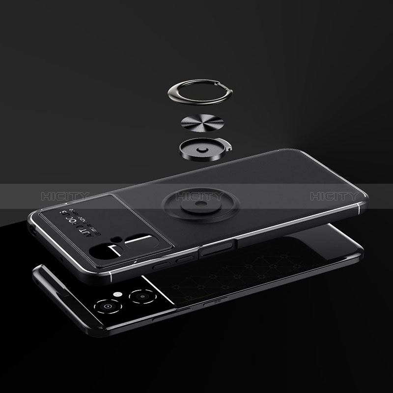 Funda Silicona Carcasa Ultrafina Goma con Magnetico Anillo de dedo Soporte SD2 para Xiaomi Redmi Note 11R 5G