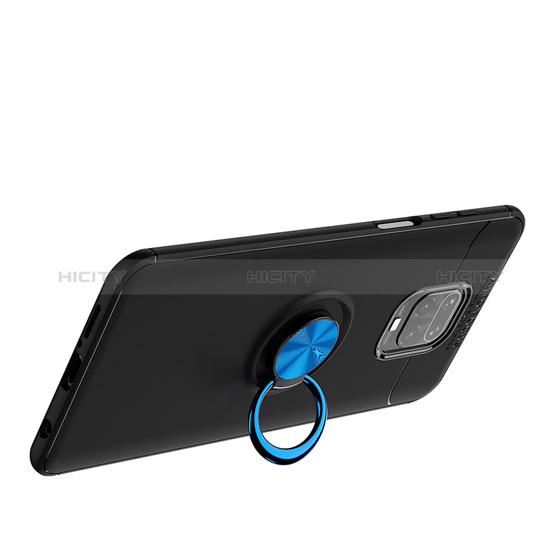 Funda Silicona Carcasa Ultrafina Goma con Magnetico Anillo de dedo Soporte SD2 para Xiaomi Redmi Note 9 Pro