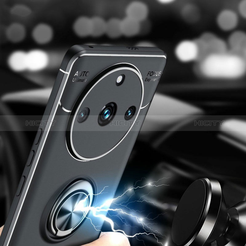 Funda Silicona Carcasa Ultrafina Goma con Magnetico Anillo de dedo Soporte SD3 para Realme 11 Pro 5G