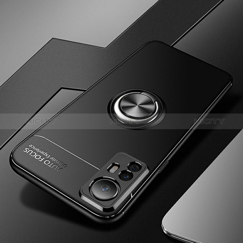 Funda Silicona Carcasa Ultrafina Goma con Magnetico Anillo de dedo Soporte SD3 para Xiaomi Mi 12T Pro 5G