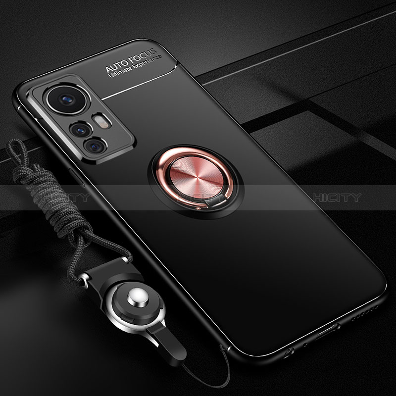 Funda Silicona Carcasa Ultrafina Goma con Magnetico Anillo de dedo Soporte SD3 para Xiaomi Mi 12T Pro 5G