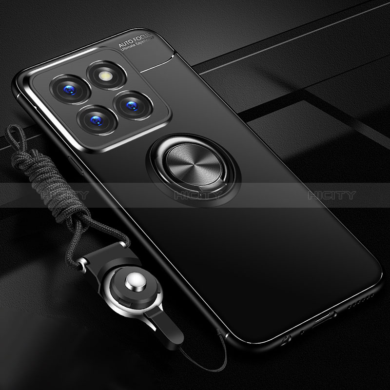 Funda Silicona Carcasa Ultrafina Goma con Magnetico Anillo de dedo Soporte SD3 para Xiaomi Mi 14 5G