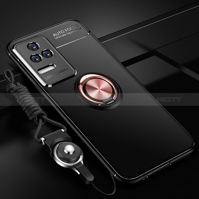 Funda Silicona Carcasa Ultrafina Goma con Magnetico Anillo de dedo Soporte SD3 para Xiaomi Poco F4 5G