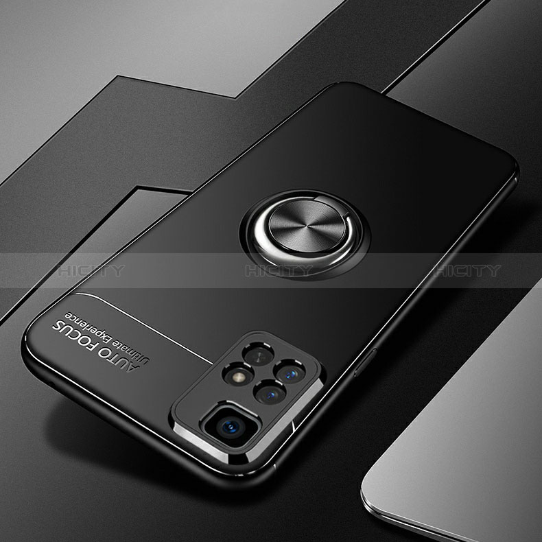 Funda Silicona Carcasa Ultrafina Goma con Magnetico Anillo de dedo Soporte SD3 para Xiaomi Poco M4 Pro 5G