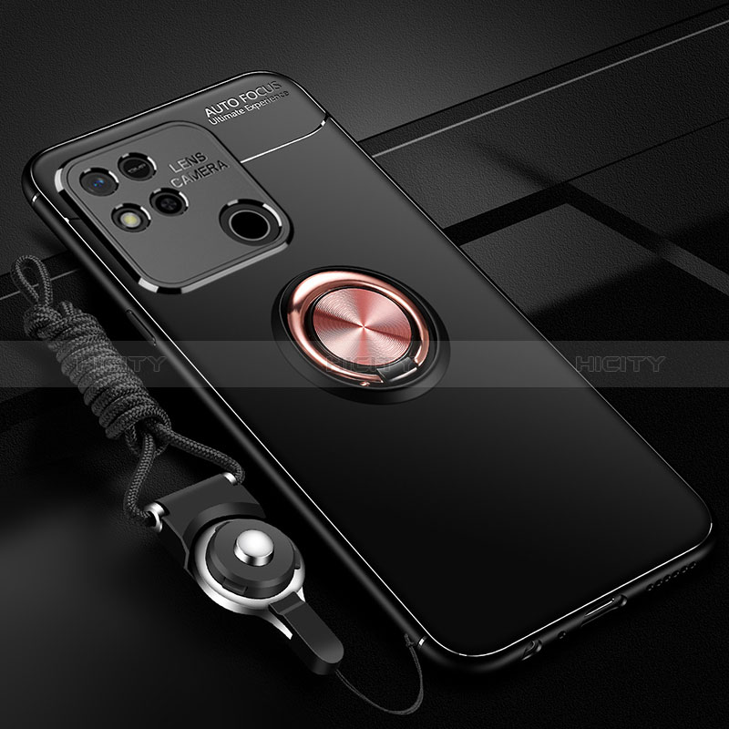Funda Silicona Carcasa Ultrafina Goma con Magnetico Anillo de dedo Soporte SD3 para Xiaomi Redmi 9C