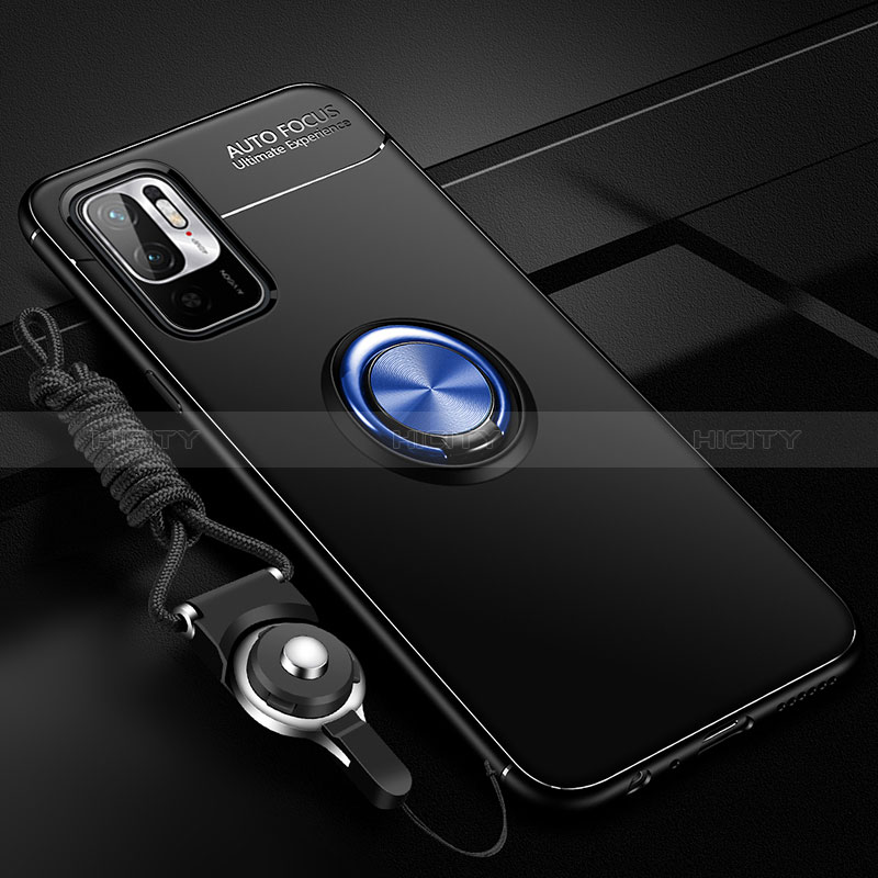 Funda Silicona Carcasa Ultrafina Goma con Magnetico Anillo de dedo Soporte SD3 para Xiaomi Redmi Note 10 5G