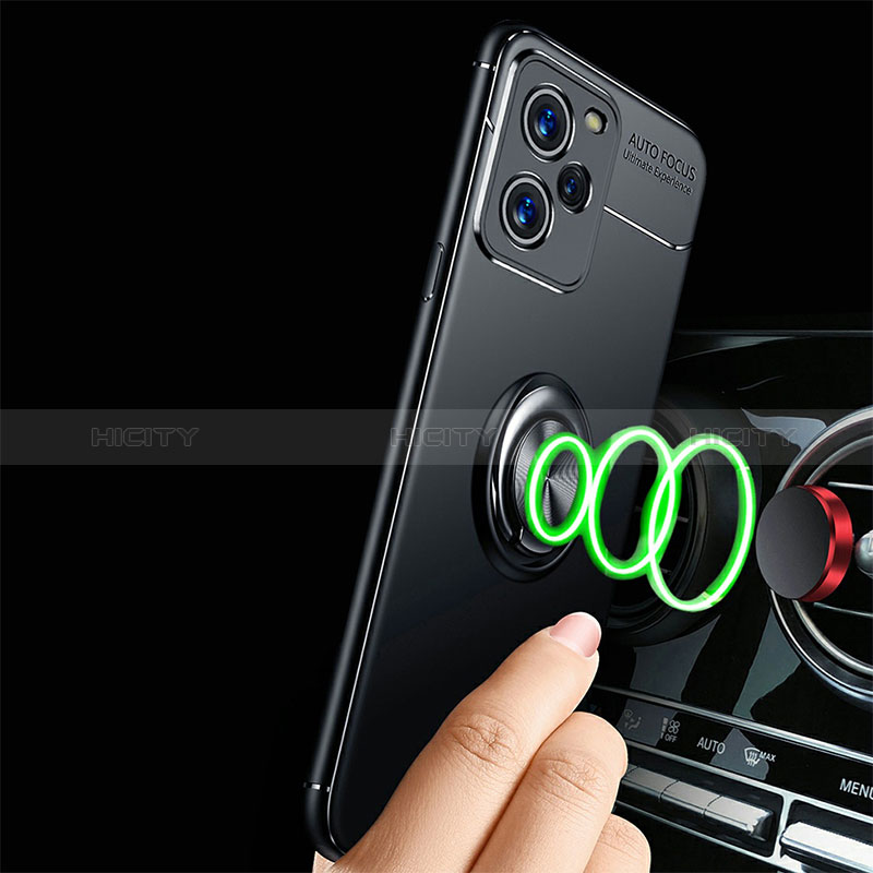 Funda Silicona Carcasa Ultrafina Goma con Magnetico Anillo de dedo Soporte SD3 para Xiaomi Redmi Note 12 Pro Speed 5G