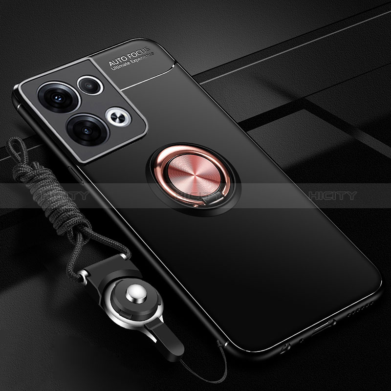 Funda Silicona Carcasa Ultrafina Goma con Magnetico Anillo de dedo Soporte SD3 para Xiaomi Redmi Note 13 Pro 5G