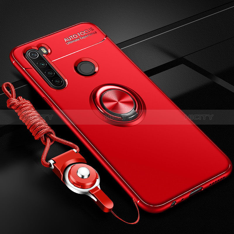 Funda Silicona Carcasa Ultrafina Goma con Magnetico Anillo de dedo Soporte SD3 para Xiaomi Redmi Note 8 (2021)