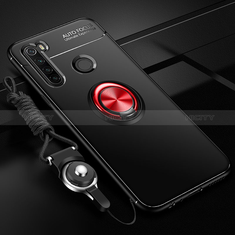 Funda Silicona Carcasa Ultrafina Goma con Magnetico Anillo de dedo Soporte SD3 para Xiaomi Redmi Note 8 (2021)