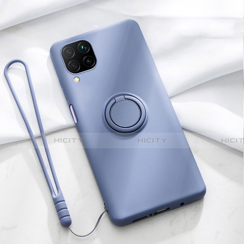 Funda Silicona Carcasa Ultrafina Goma con Magnetico Anillo de dedo Soporte T01 para Huawei P40 Lite