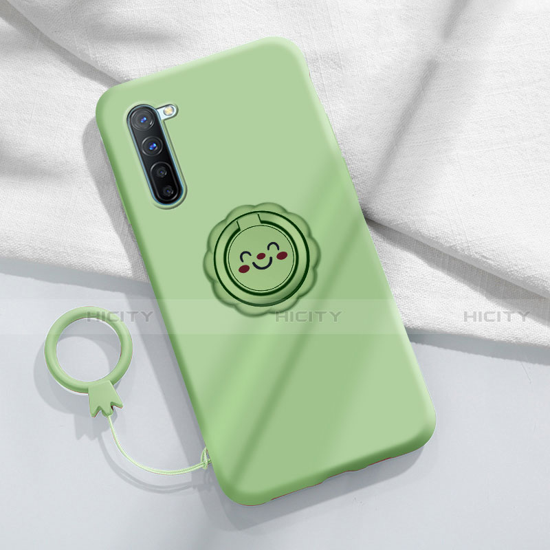 Funda Silicona Carcasa Ultrafina Goma con Magnetico Anillo de dedo Soporte T01 para Oppo F15