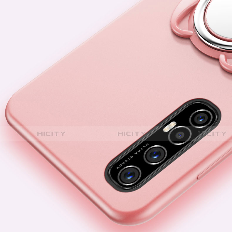 Funda Silicona Carcasa Ultrafina Goma con Magnetico Anillo de dedo Soporte T01 para Oppo Find X2 Neo