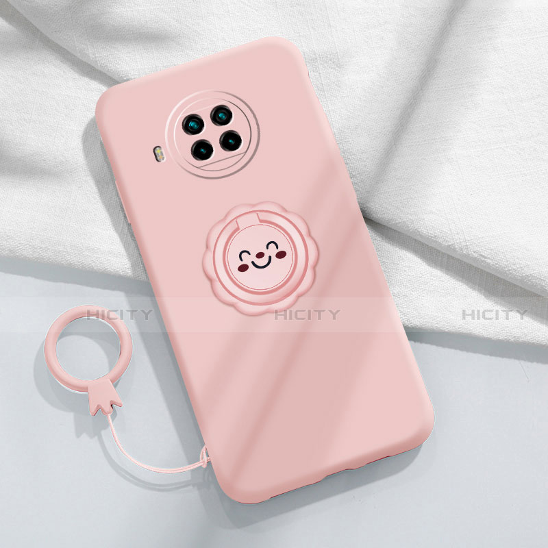 Funda Silicona Carcasa Ultrafina Goma con Magnetico Anillo de dedo Soporte T01 para Xiaomi Mi 10T Lite 5G