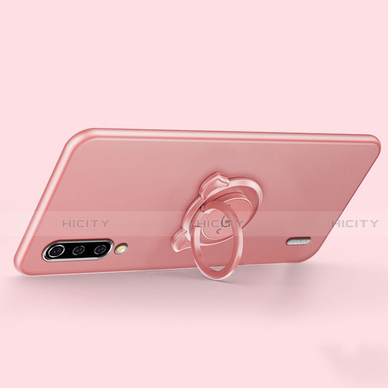 Funda Silicona Carcasa Ultrafina Goma con Magnetico Anillo de dedo Soporte T01 para Xiaomi Mi A3