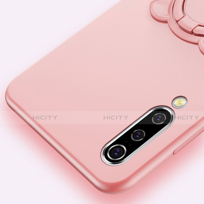 Funda Silicona Carcasa Ultrafina Goma con Magnetico Anillo de dedo Soporte T01 para Xiaomi Mi A3