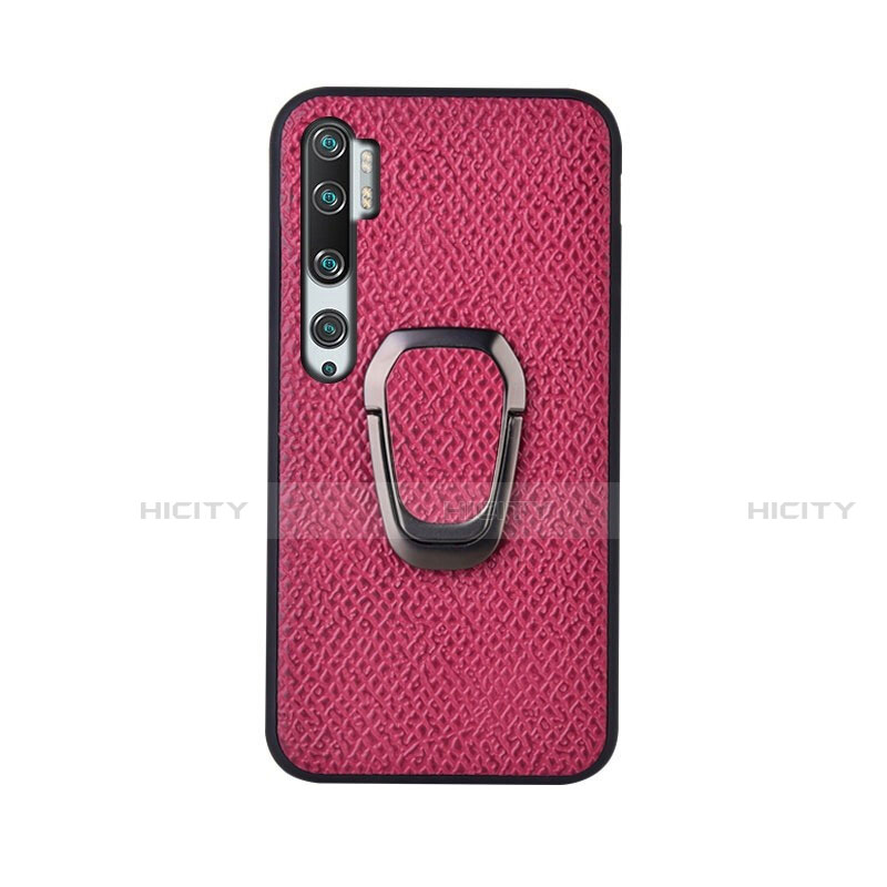 Funda Silicona Carcasa Ultrafina Goma con Magnetico Anillo de dedo Soporte T01 para Xiaomi Mi Note 10