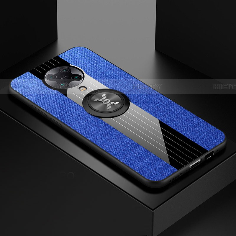 Funda Silicona Carcasa Ultrafina Goma con Magnetico Anillo de dedo Soporte T01 para Xiaomi Redmi K30 Pro 5G