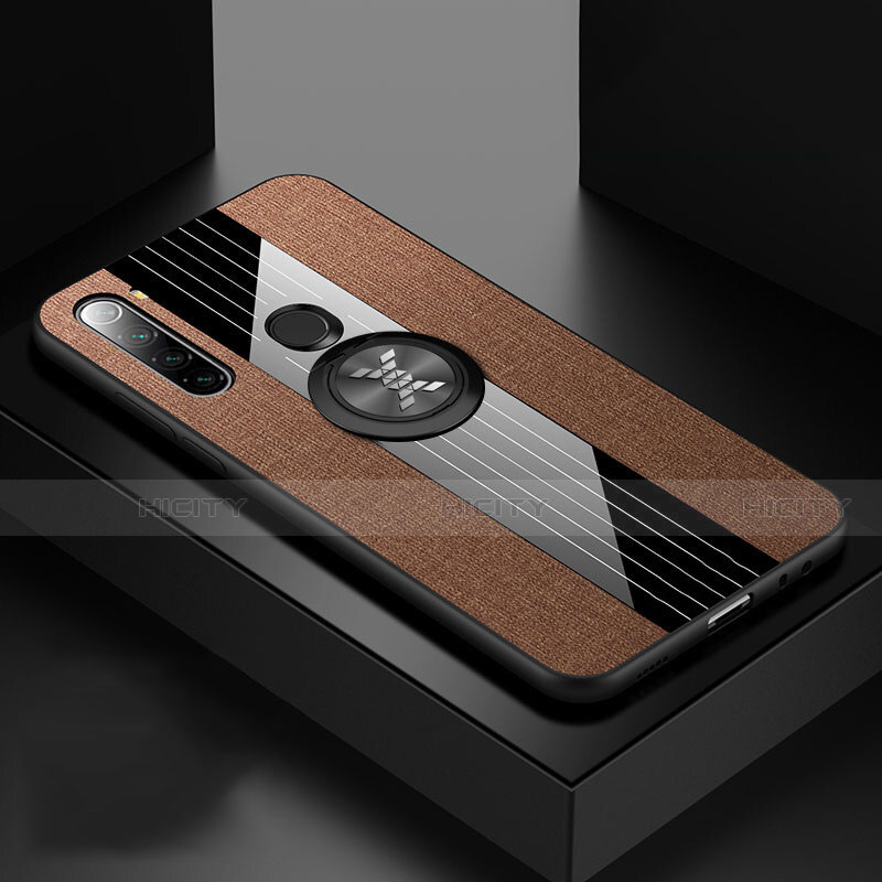 Funda Silicona Carcasa Ultrafina Goma con Magnetico Anillo de dedo Soporte T01 para Xiaomi Redmi Note 8 (2021)