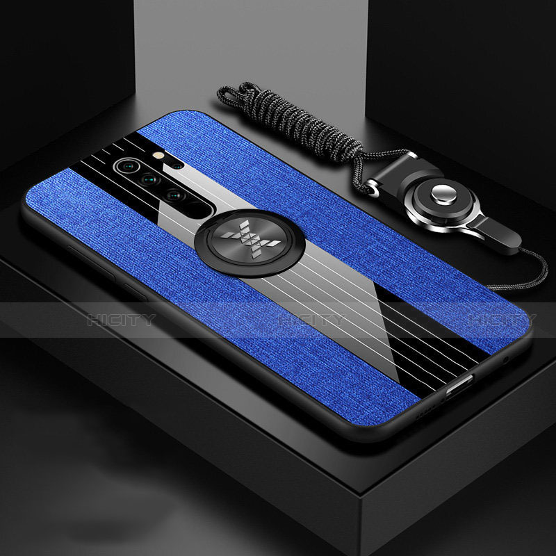 Funda Silicona Carcasa Ultrafina Goma con Magnetico Anillo de dedo Soporte T01 para Xiaomi Redmi Note 8 Pro