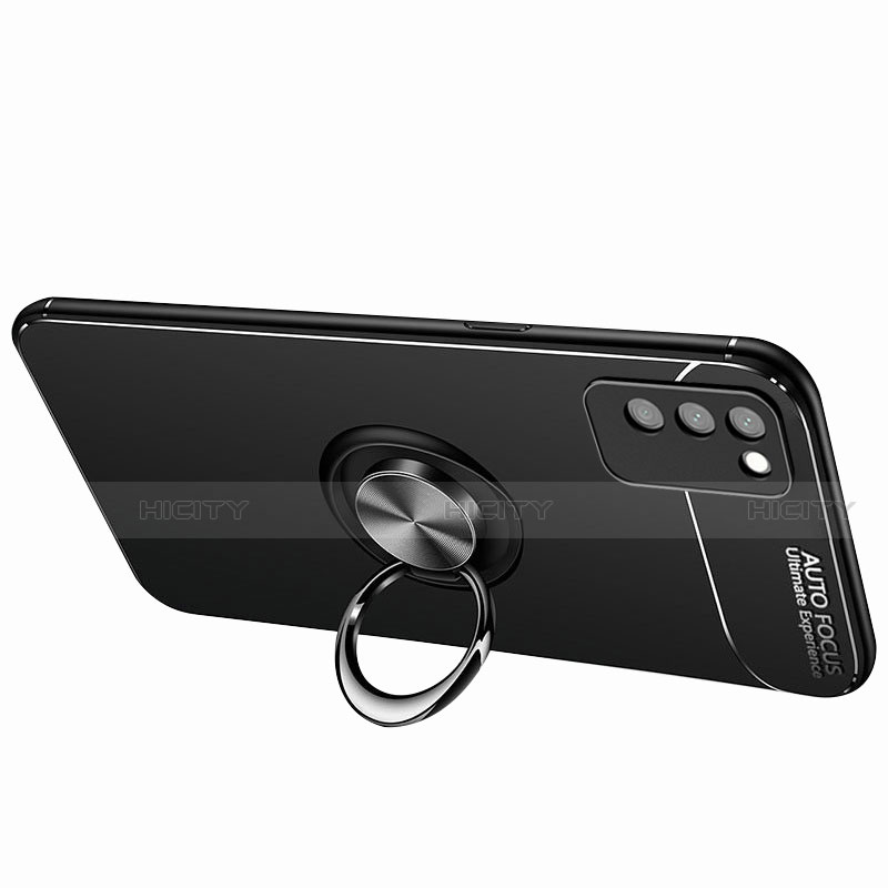 Funda Silicona Carcasa Ultrafina Goma con Magnetico Anillo de dedo Soporte T02 para Huawei Honor 30 Lite 5G