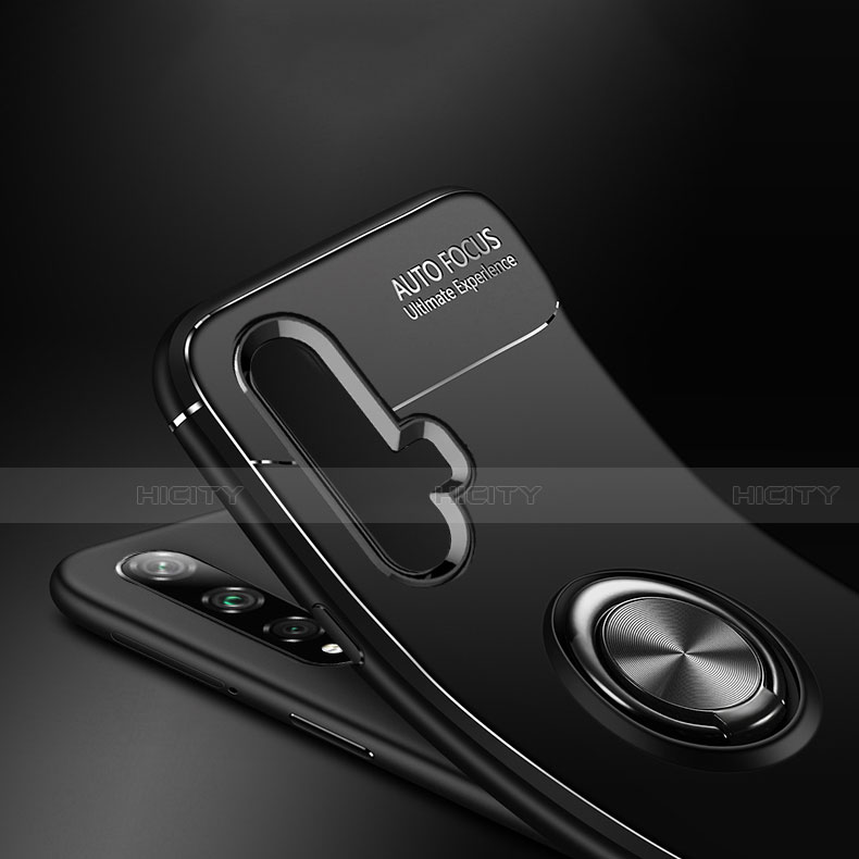 Funda Silicona Carcasa Ultrafina Goma con Magnetico Anillo de dedo Soporte T02 para Huawei Nova 5T