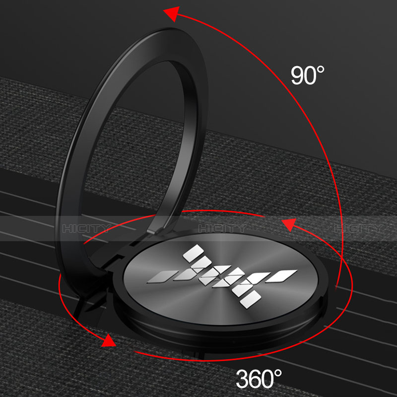 Funda Silicona Carcasa Ultrafina Goma con Magnetico Anillo de dedo Soporte T02 para Huawei P20
