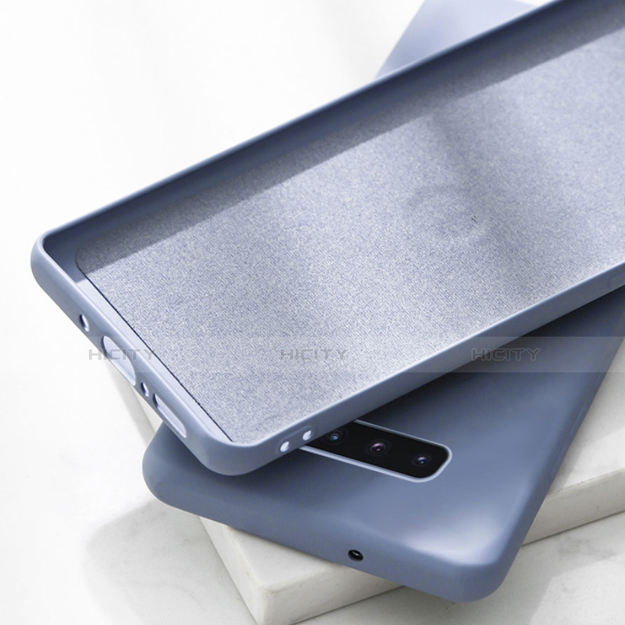 Funda Silicona Carcasa Ultrafina Goma con Magnetico Anillo de dedo Soporte T02 para Samsung Galaxy S10