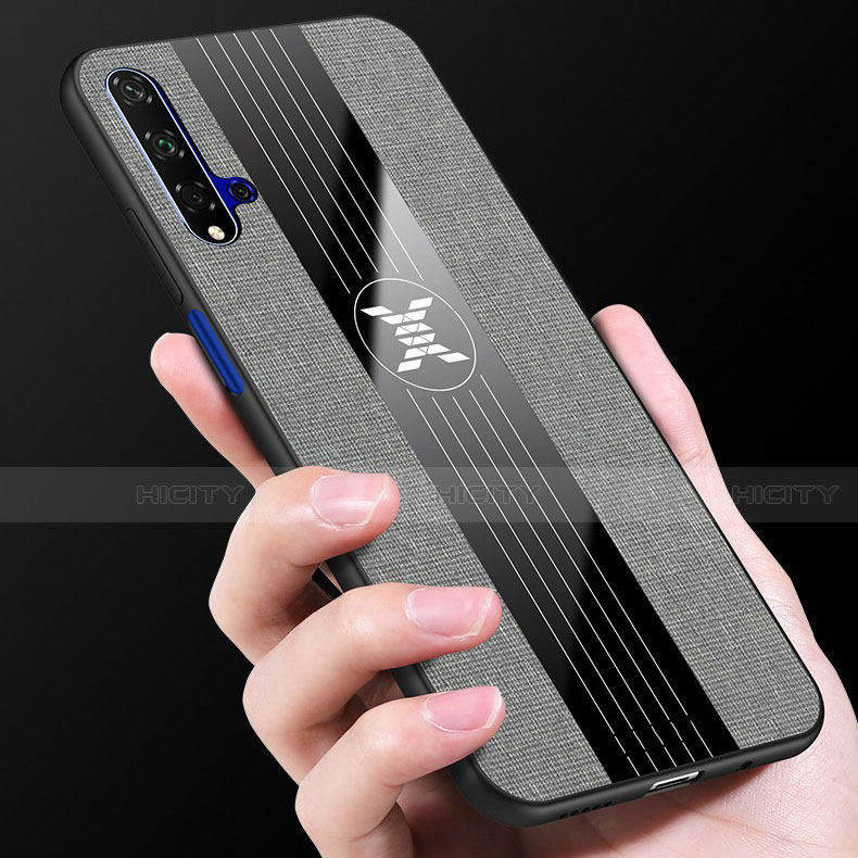 Funda Silicona Carcasa Ultrafina Goma con Magnetico Anillo de dedo Soporte T03 para Huawei Nova 5T