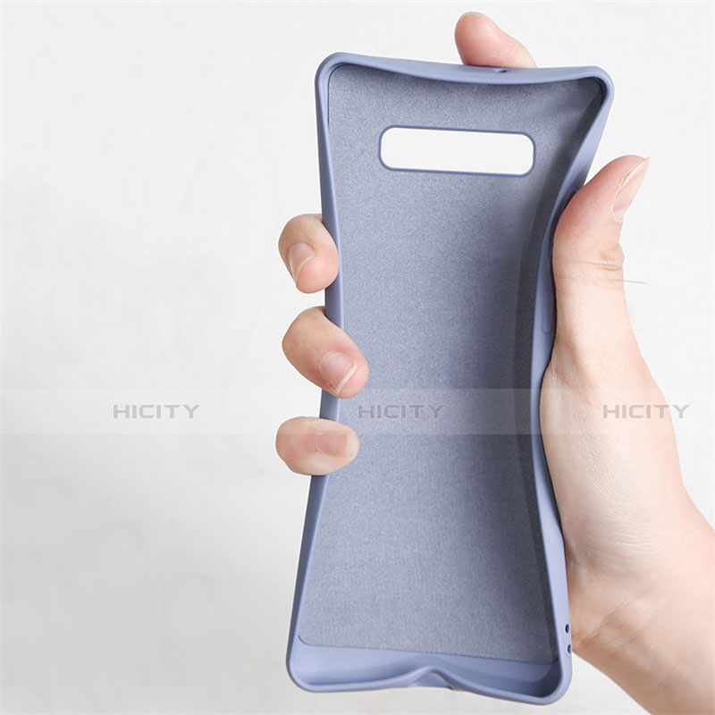 Funda Silicona Carcasa Ultrafina Goma con Magnetico Anillo de dedo Soporte T03 para Samsung Galaxy S10 Plus