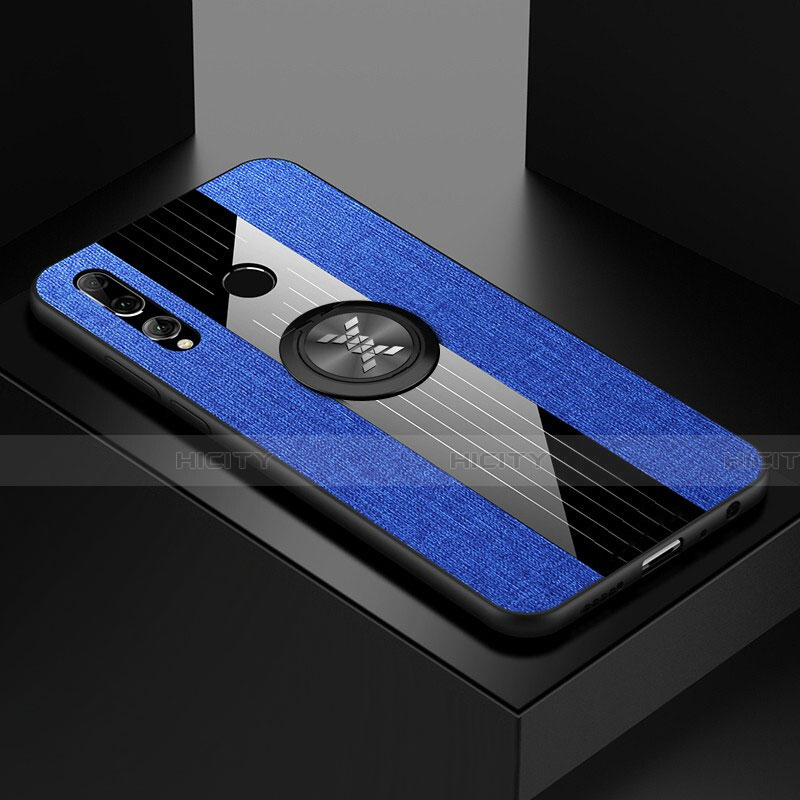 Funda Silicona Carcasa Ultrafina Goma con Magnetico Anillo de dedo Soporte T04 para Huawei Honor 20E