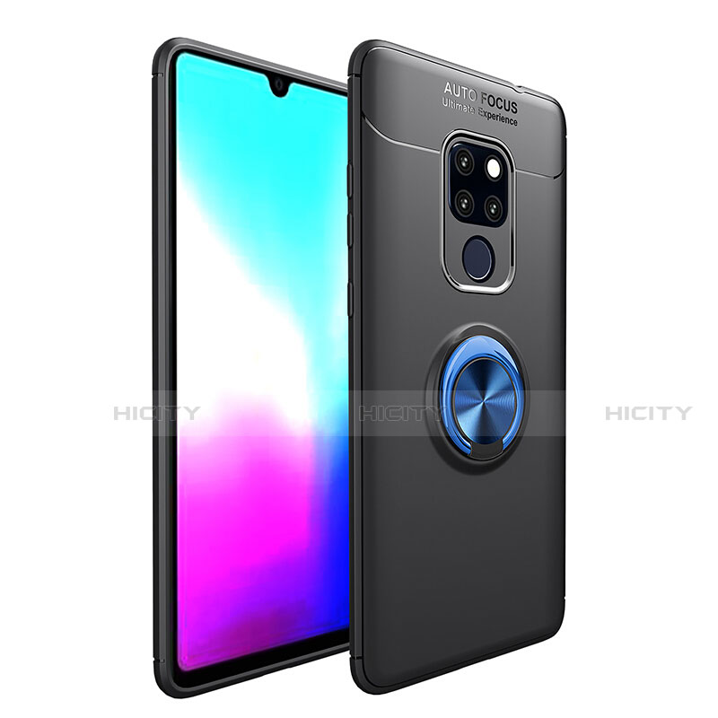 Funda Silicona Carcasa Ultrafina Goma con Magnetico Anillo de dedo Soporte T04 para Huawei Mate 20 X 5G