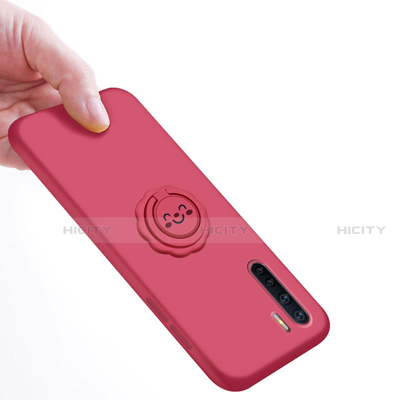 Funda Silicona Carcasa Ultrafina Goma con Magnetico Anillo de dedo Soporte T04 para Oppo A91