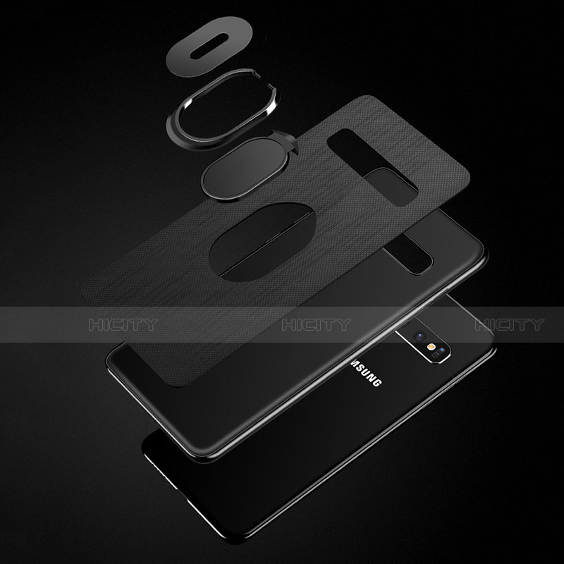 Funda Silicona Carcasa Ultrafina Goma con Magnetico Anillo de dedo Soporte T04 para Samsung Galaxy S10 Plus