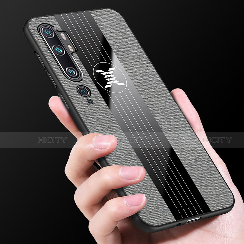 Funda Silicona Carcasa Ultrafina Goma con Magnetico Anillo de dedo Soporte T04 para Xiaomi Mi Note 10 Pro