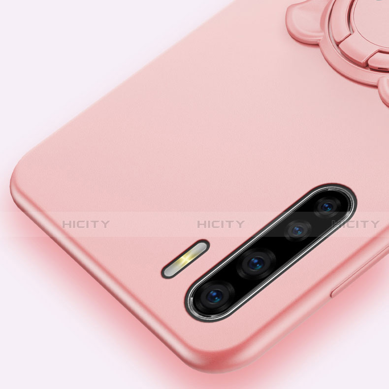 Funda Silicona Carcasa Ultrafina Goma con Magnetico Anillo de dedo Soporte T05 para Oppo Find X2 Lite