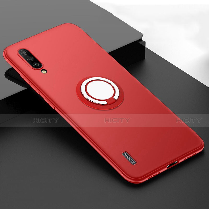 Funda Silicona Carcasa Ultrafina Goma con Magnetico Anillo de dedo Soporte T05 para Xiaomi Mi A3