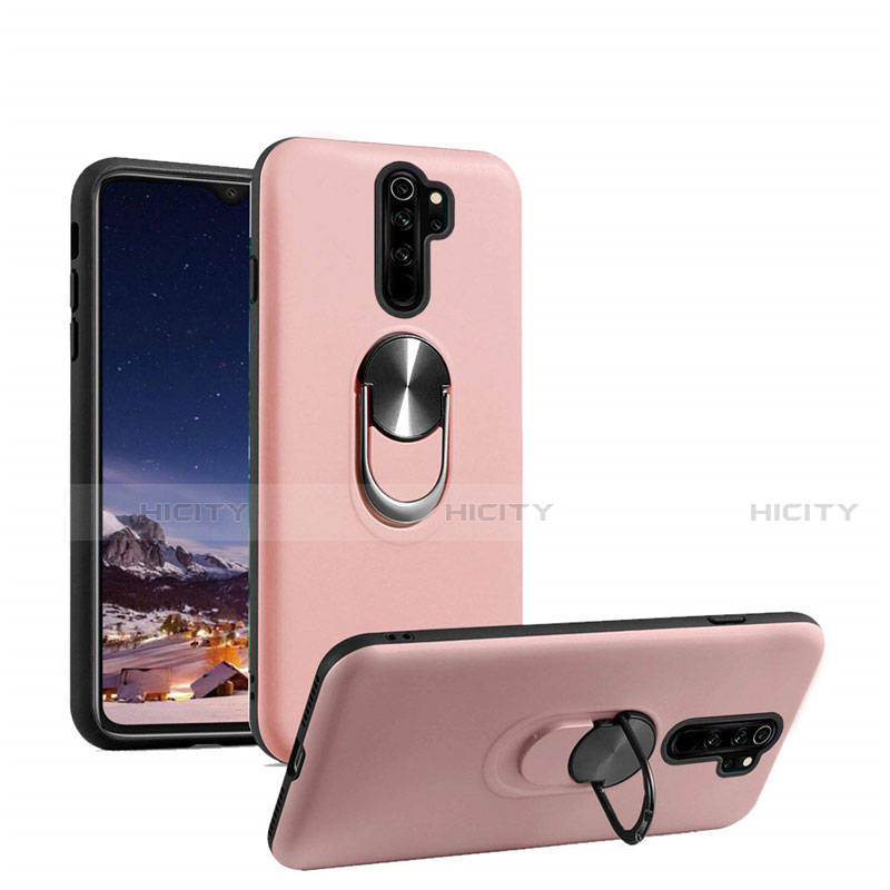 Funda Silicona Carcasa Ultrafina Goma con Magnetico Anillo de dedo Soporte T05 para Xiaomi Redmi Note 8 Pro