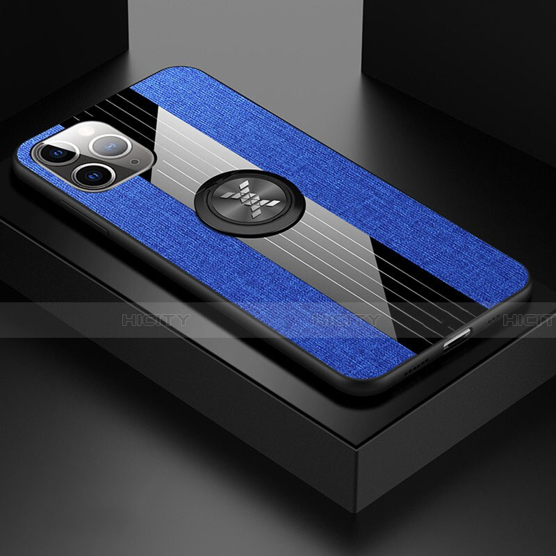 Funda Silicona Carcasa Ultrafina Goma con Magnetico Anillo de dedo Soporte T06 para Apple iPhone 11 Pro