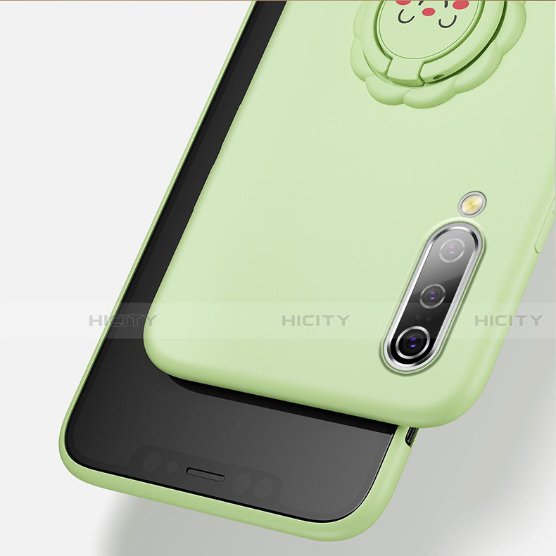 Funda Silicona Carcasa Ultrafina Goma con Magnetico Anillo de dedo Soporte T06 para Xiaomi Mi A3