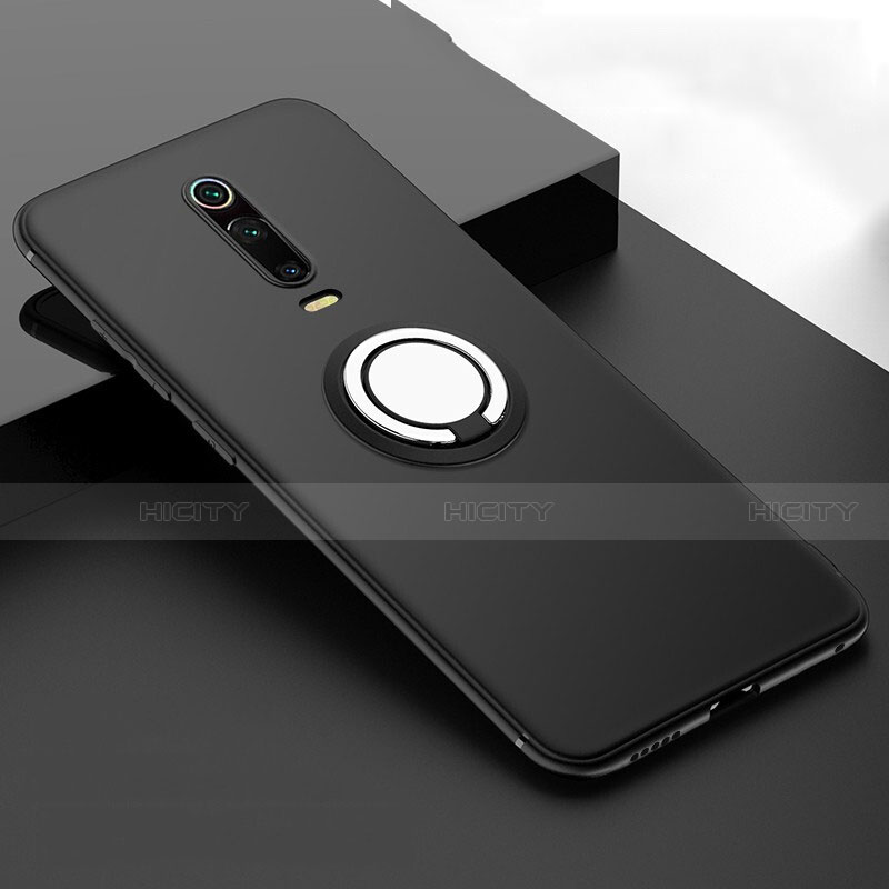 Funda Silicona Carcasa Ultrafina Goma con Magnetico Anillo de dedo Soporte T06 para Xiaomi Redmi K20