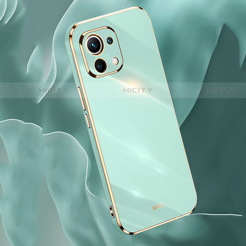 Funda Silicona Carcasa Ultrafina Goma con Magnetico Anillo de dedo Soporte T07 para Xiaomi Mi 11 5G