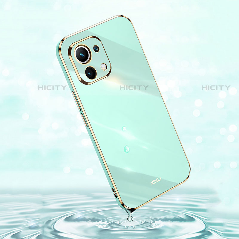 Funda Silicona Carcasa Ultrafina Goma con Magnetico Anillo de dedo Soporte T07 para Xiaomi Mi 11 5G