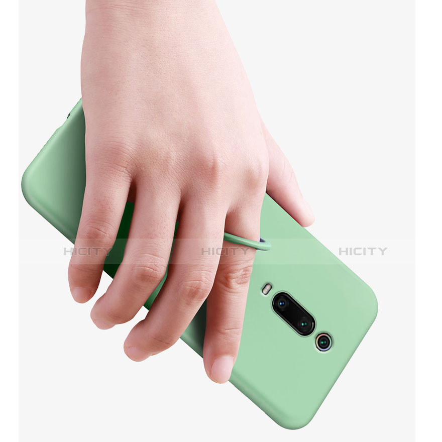 Funda Silicona Carcasa Ultrafina Goma con Magnetico Anillo de dedo Soporte T07 para Xiaomi Mi 9T Pro