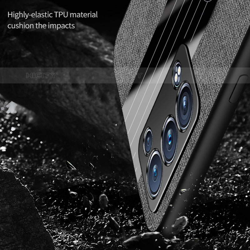 Funda Silicona Carcasa Ultrafina Goma con Magnetico Anillo de dedo Soporte X01L para Oppo Reno6 Pro 5G