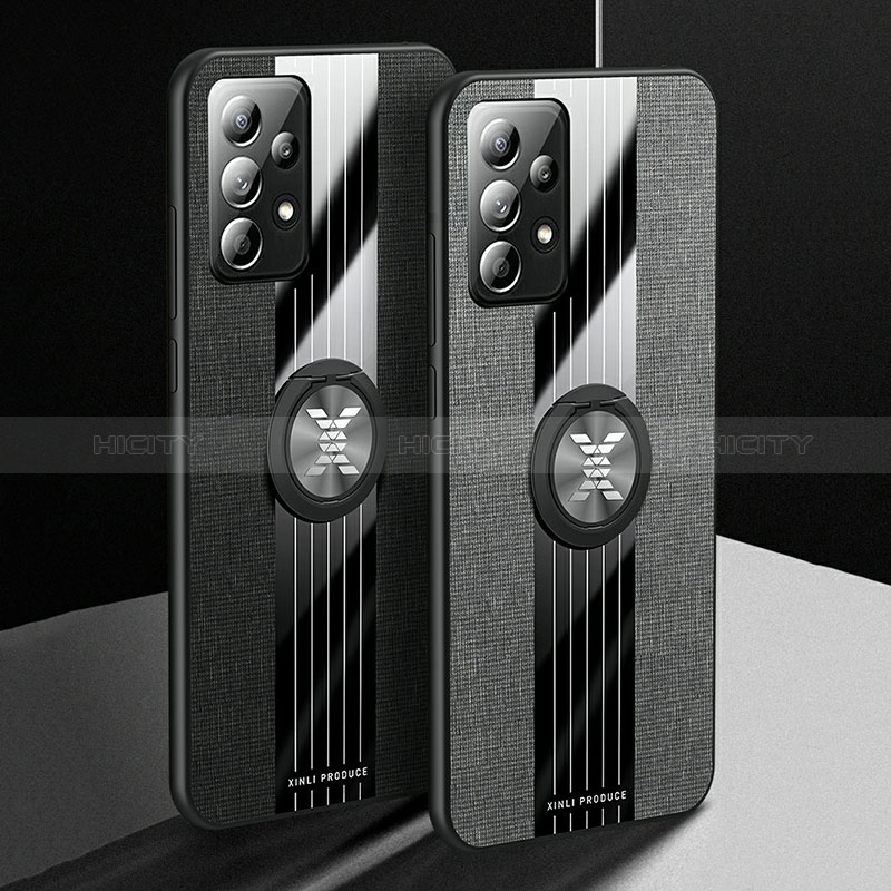 Funda Silicona Carcasa Ultrafina Goma con Magnetico Anillo de dedo Soporte X01L para Samsung Galaxy A23 5G