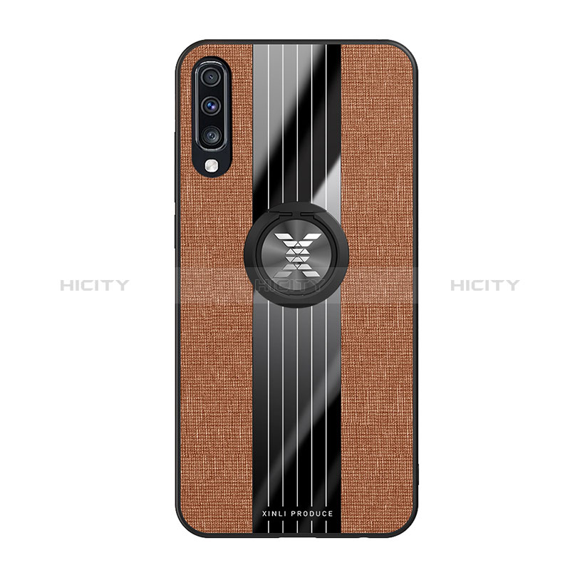 Funda Silicona Carcasa Ultrafina Goma con Magnetico Anillo de dedo Soporte X01L para Samsung Galaxy A70S