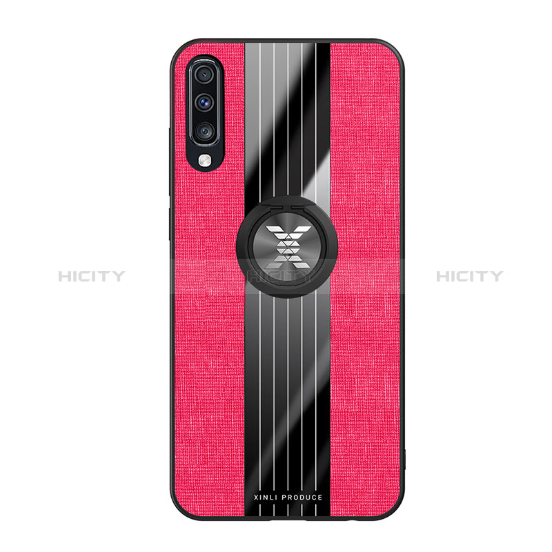 Funda Silicona Carcasa Ultrafina Goma con Magnetico Anillo de dedo Soporte X01L para Samsung Galaxy A70S