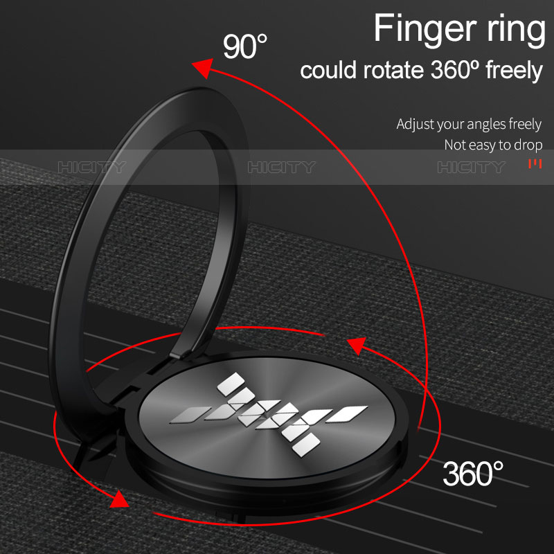 Funda Silicona Carcasa Ultrafina Goma con Magnetico Anillo de dedo Soporte X01L para Samsung Galaxy M32 5G