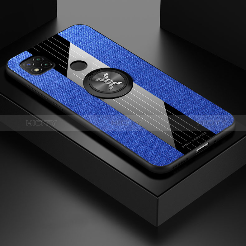 Funda Silicona Carcasa Ultrafina Goma con Magnetico Anillo de dedo Soporte X01L para Xiaomi Redmi 10A 4G